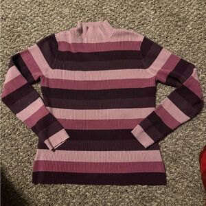 Purple Worthington Petite Medium Ribbed Sweater